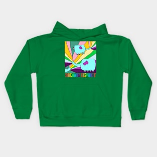 rainbow elephant Kids Hoodie